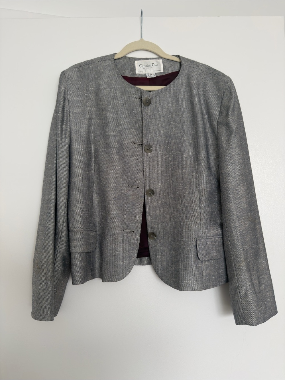 Vintage Dior Women's Silver Jacket - Picture 2 of 5